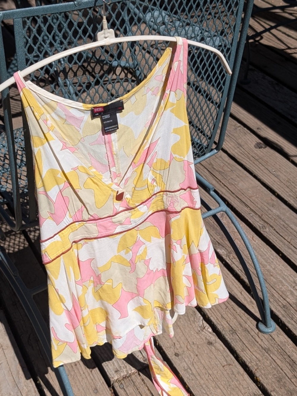 Gorgeous, Y2K, Surfer Girl Chic Floral Tank by DIESEL